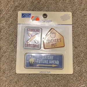 Teacher metal signs for classroom